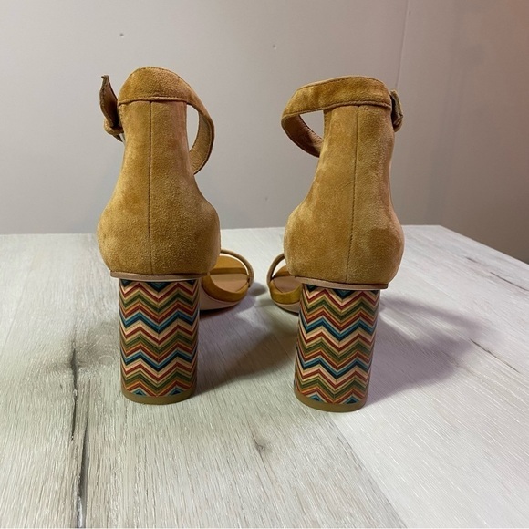 Jeffrey Campbell Purdy Sandal, Zigzag Pattern Block Heel Open Toe, Size 8 - Picture 4 of 11